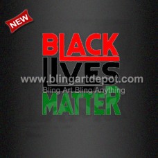 Colorful PU Vinyl Transfer Print Black Lives Matter for T Shirts
